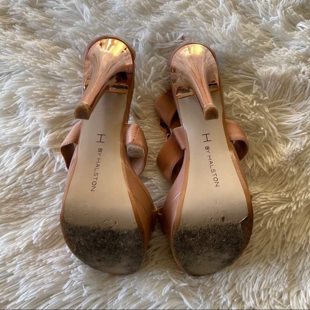Nude and Rose Gold Platform Heels - Picture 10 of 10